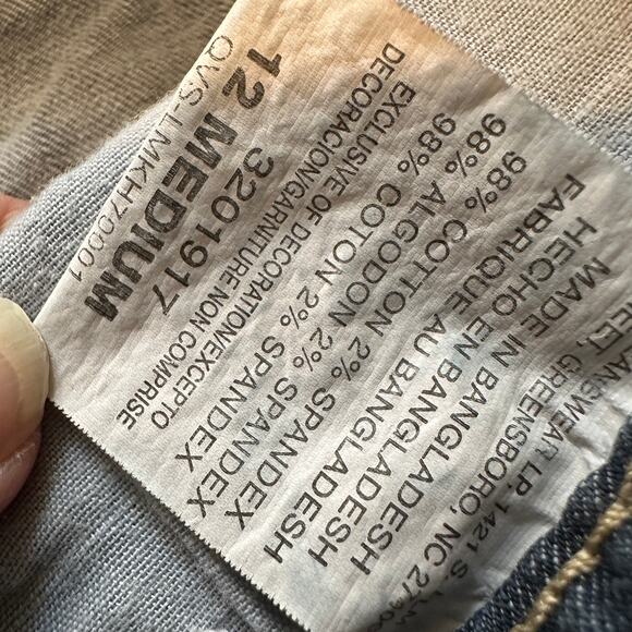 Lee Women’s Cropped Jeans Size 12 Medium Blue Stretch Denim Low Waist - Picture 5 of 7